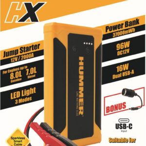 NEW Hummer HX – 2000A Jump Starter USB-C Power Bank 37000mWh