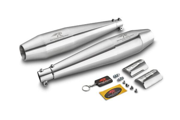 Red Rooster Performance Stellar Exhaust for Royal Enfield Interceptor / Continental GT Twin 650, BS4/BS6, Polish