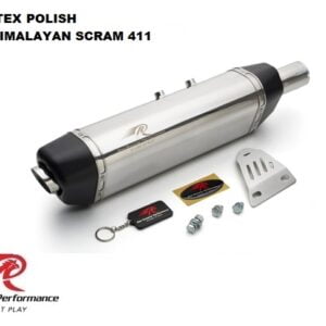 Red Rooster Performance Vertex Exhaust for Royal Enfield Himalayan and Scram 411 – Polish